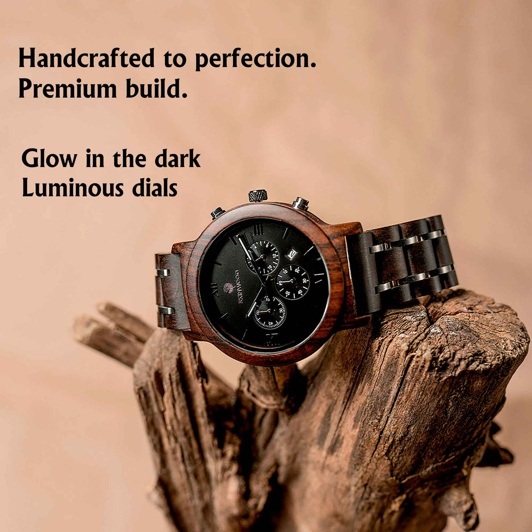 Wooden Watch SkyLine Personalized engraving photo №4