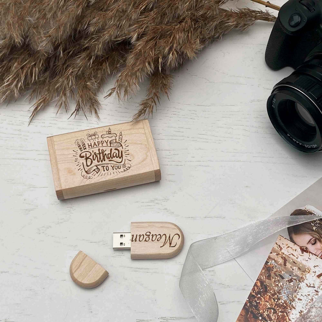 USB Flash Drive Engraving Happy Birthday photo №2