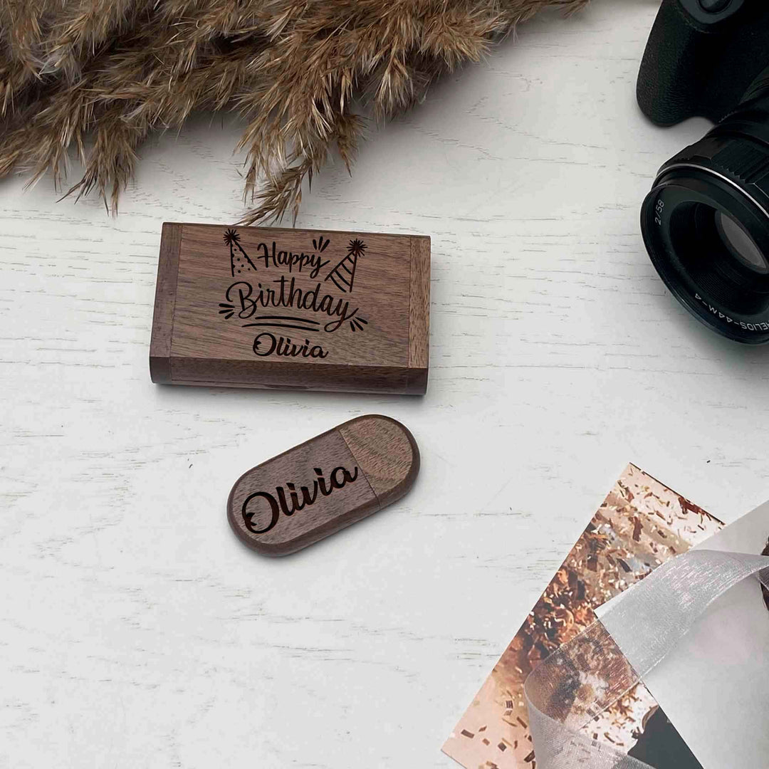USB Flash Drive Engraving Birthday memory photo №3