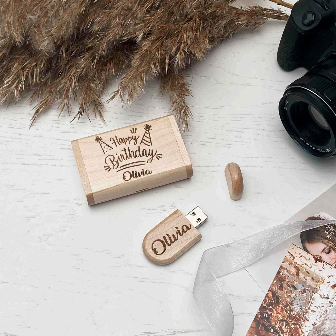 USB Flash Drive Engraving Birthday memory photo №2