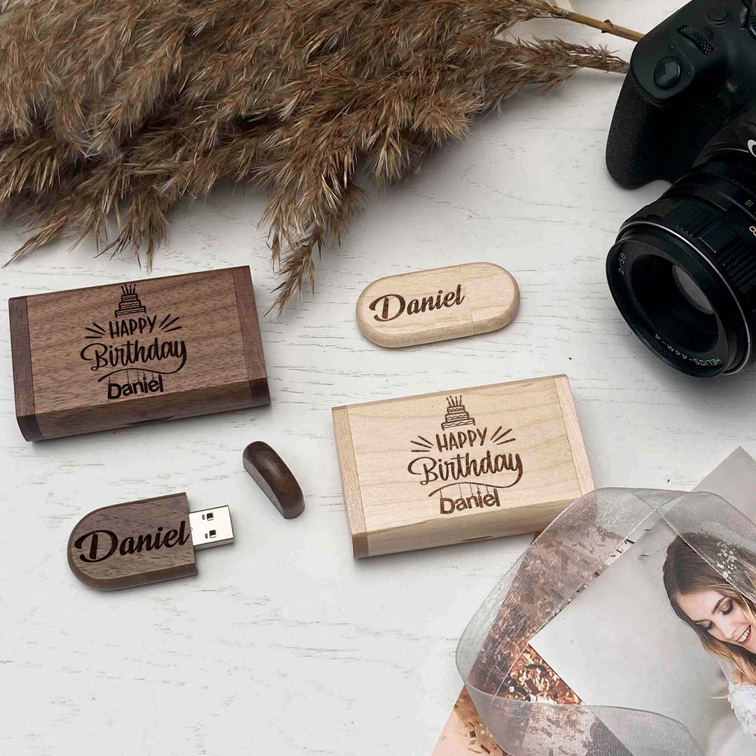 USB Flash Drive Engraving My Birthday Day photo