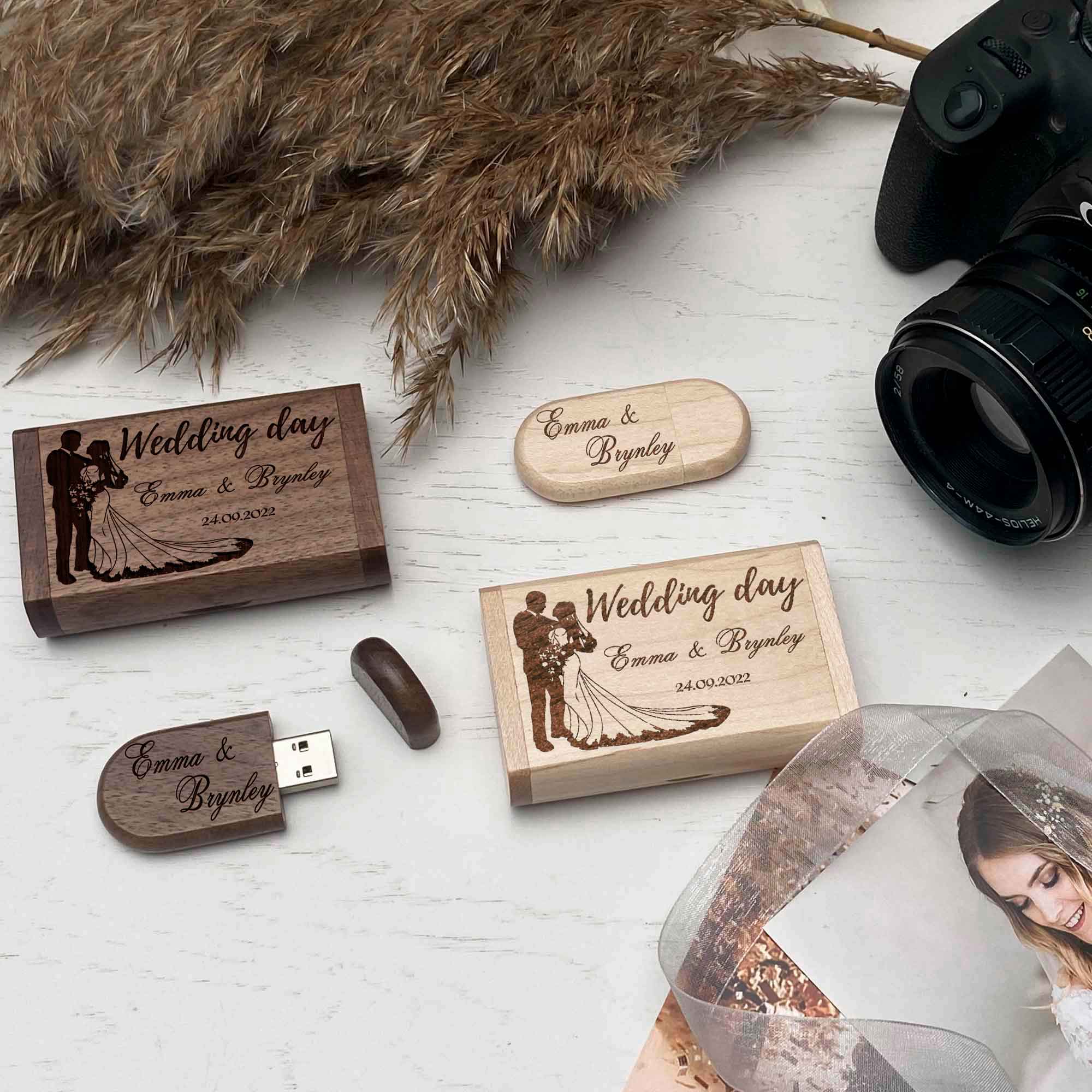 USB Flash Drive Engraving Wedding Day
