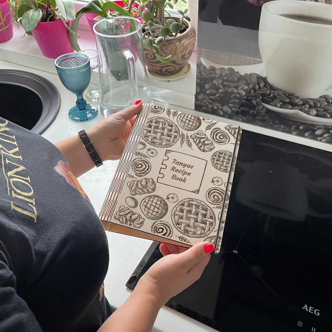 Custom Wooden Recipe Book Free custom engraving photo №5