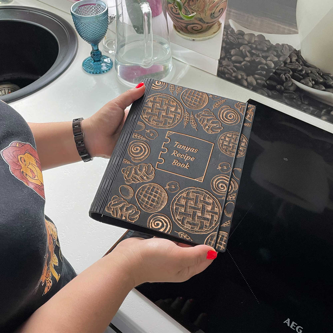 Custom Wooden Recipe Book Free custom engraving photo