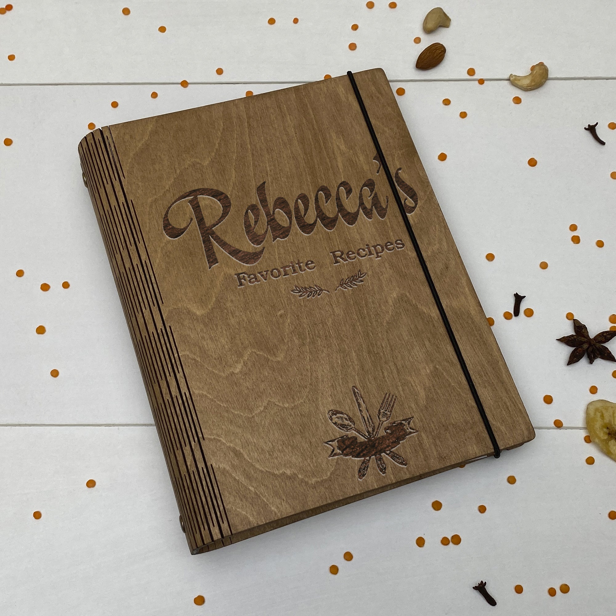 Personalized Favorite Recipes Book Free custom engraving