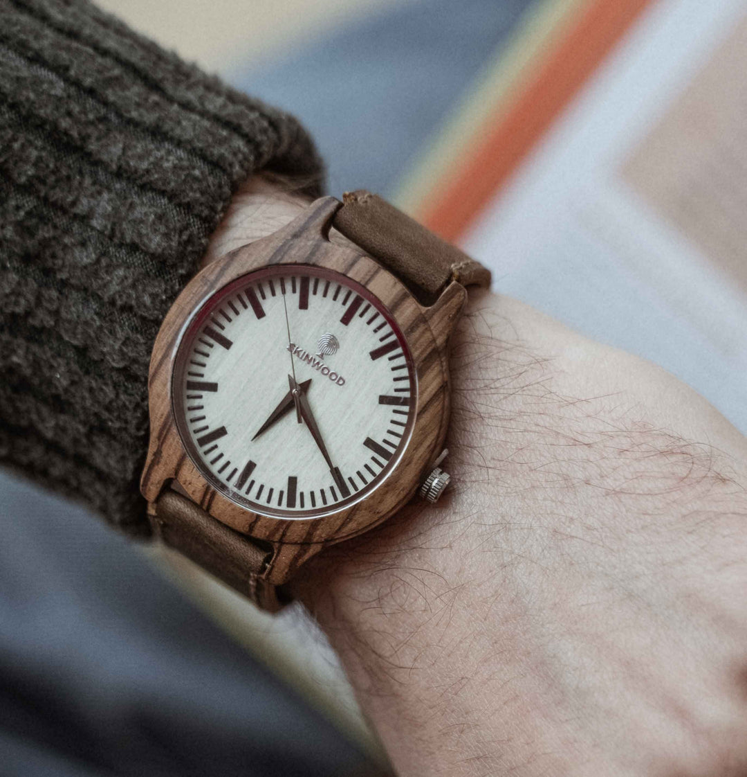 Wooden Watch Zebra Personalized engraving photo №3