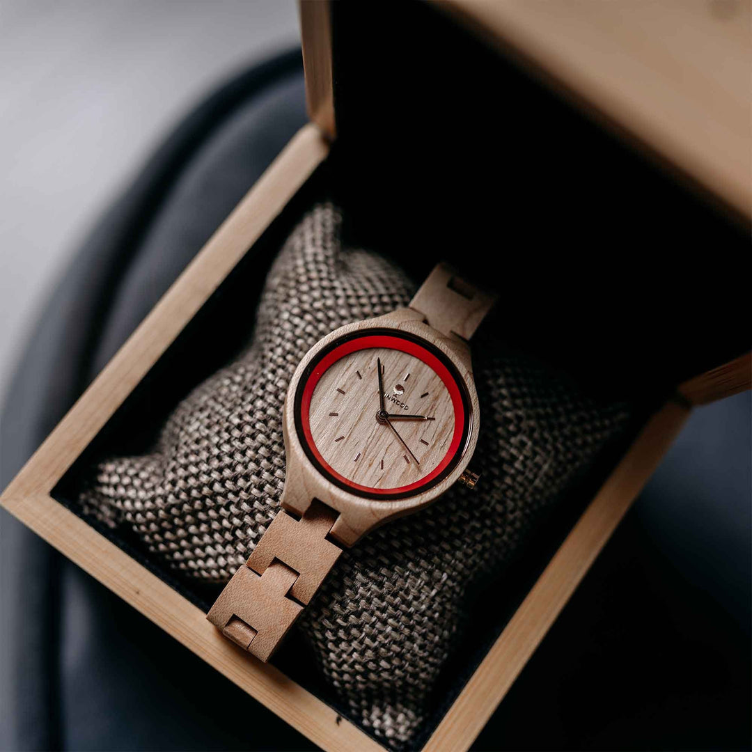 Wooden Watch Rose Personalized engraving photo