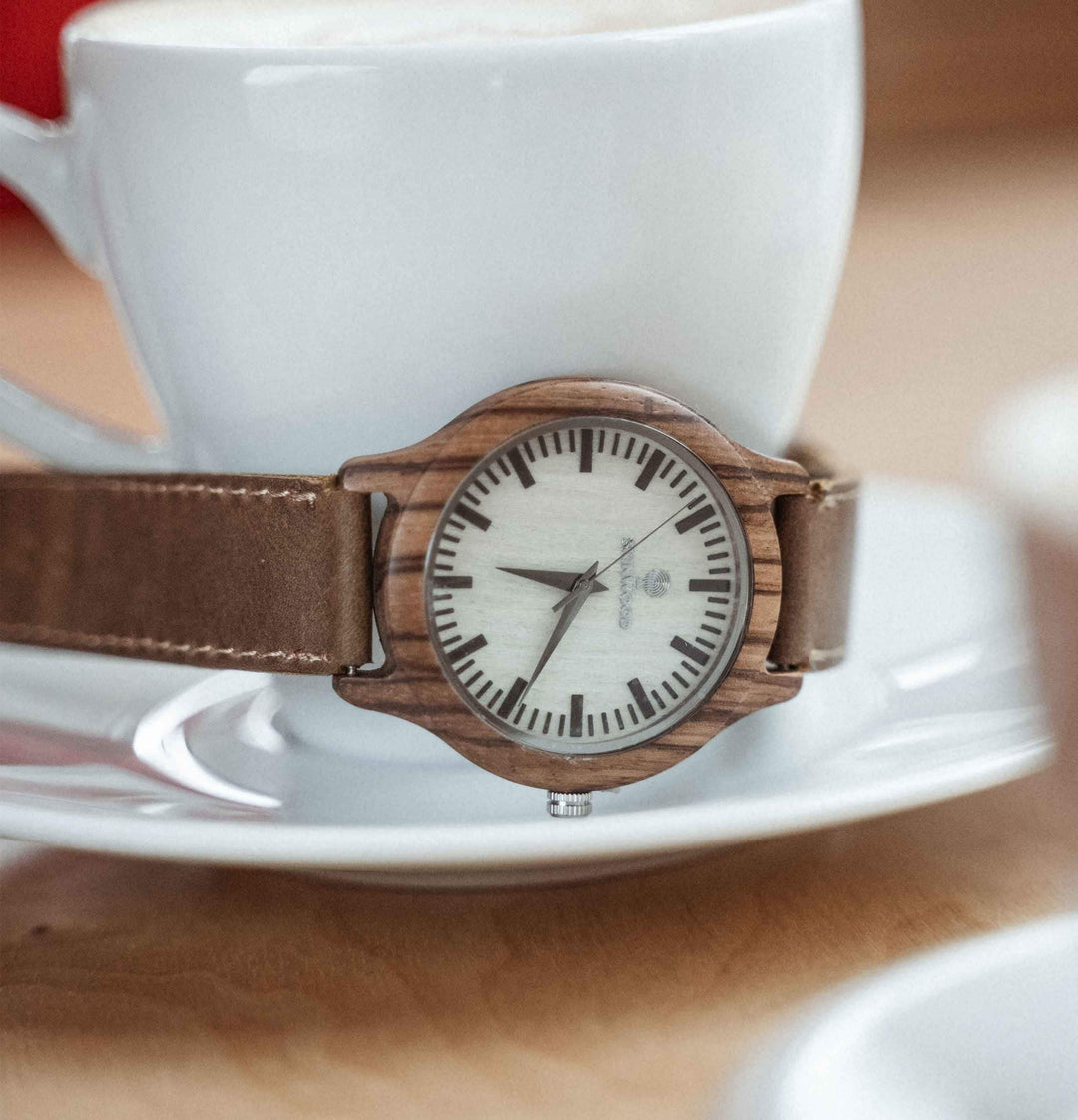 Wooden Watch Zebra Personalized engraving photo №7