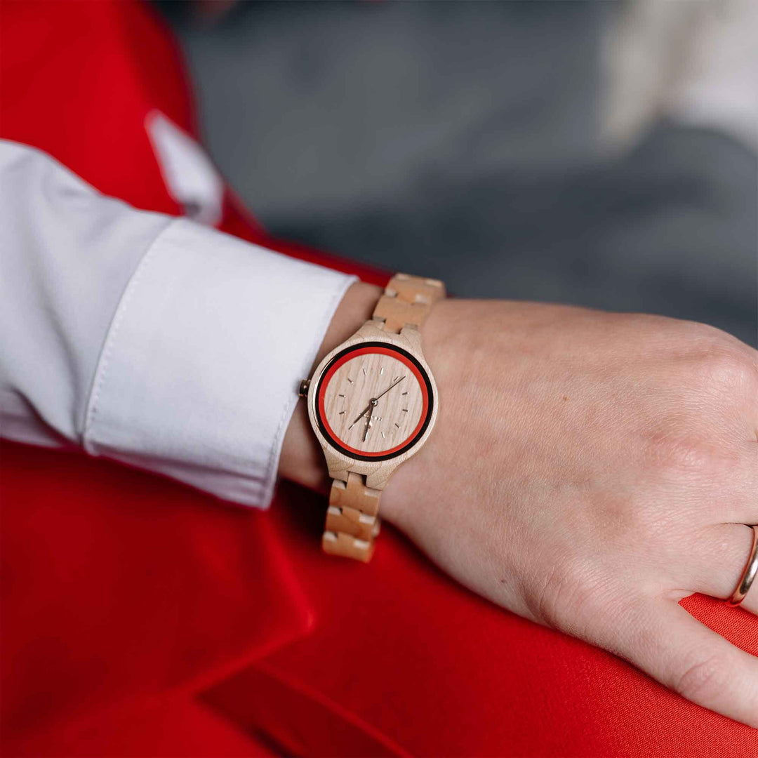 Wooden Watch Rose Personalized engraving photo №3