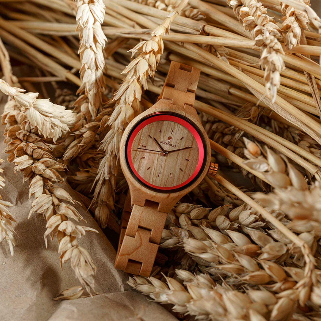 Wooden Watch Rose Personalized engraving photo №2