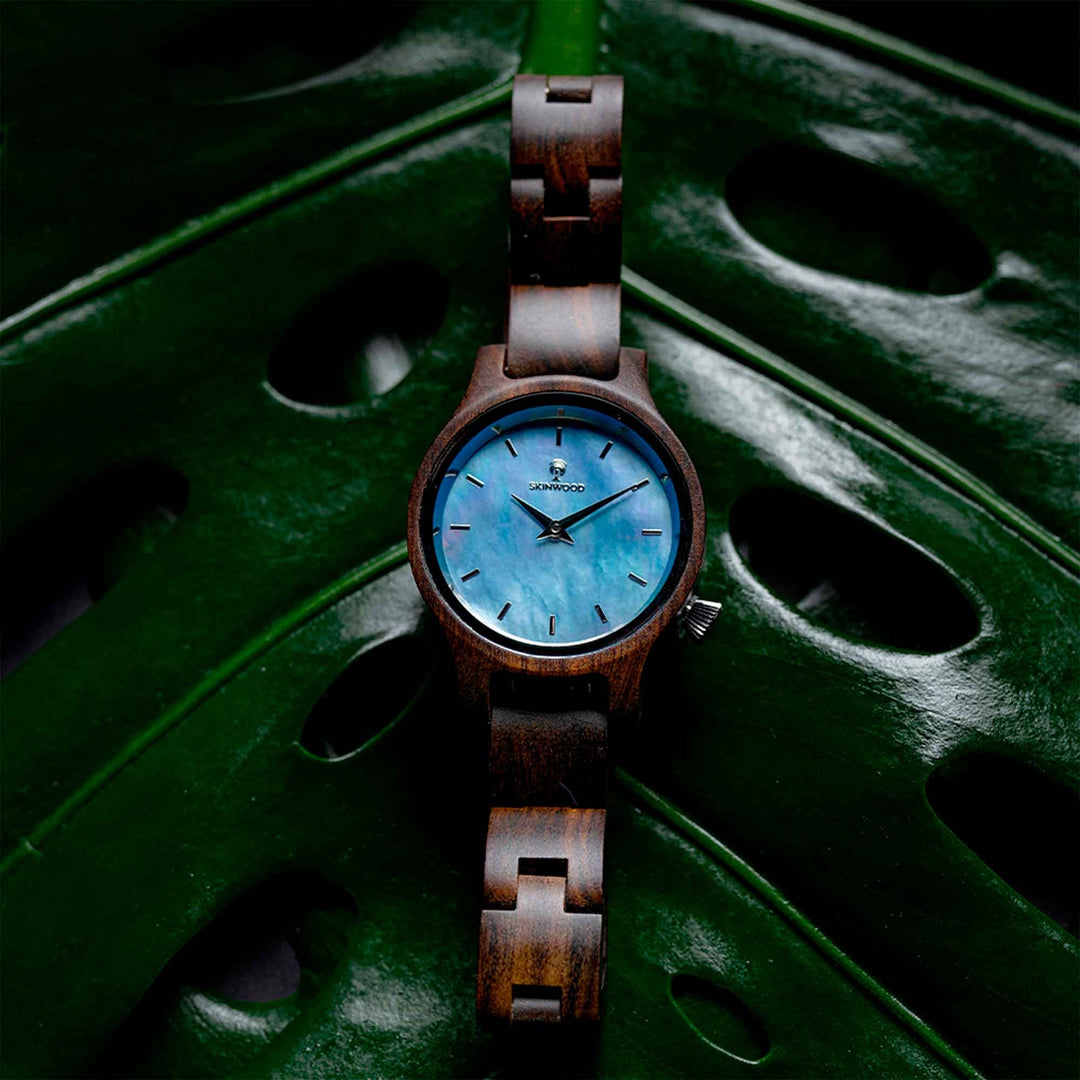 Wooden watch BlueStar Personalized engraving photo №2
