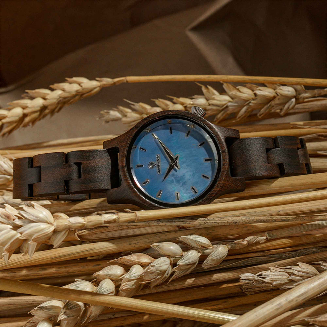 Wooden watch BlueStar Personalized engraving photo