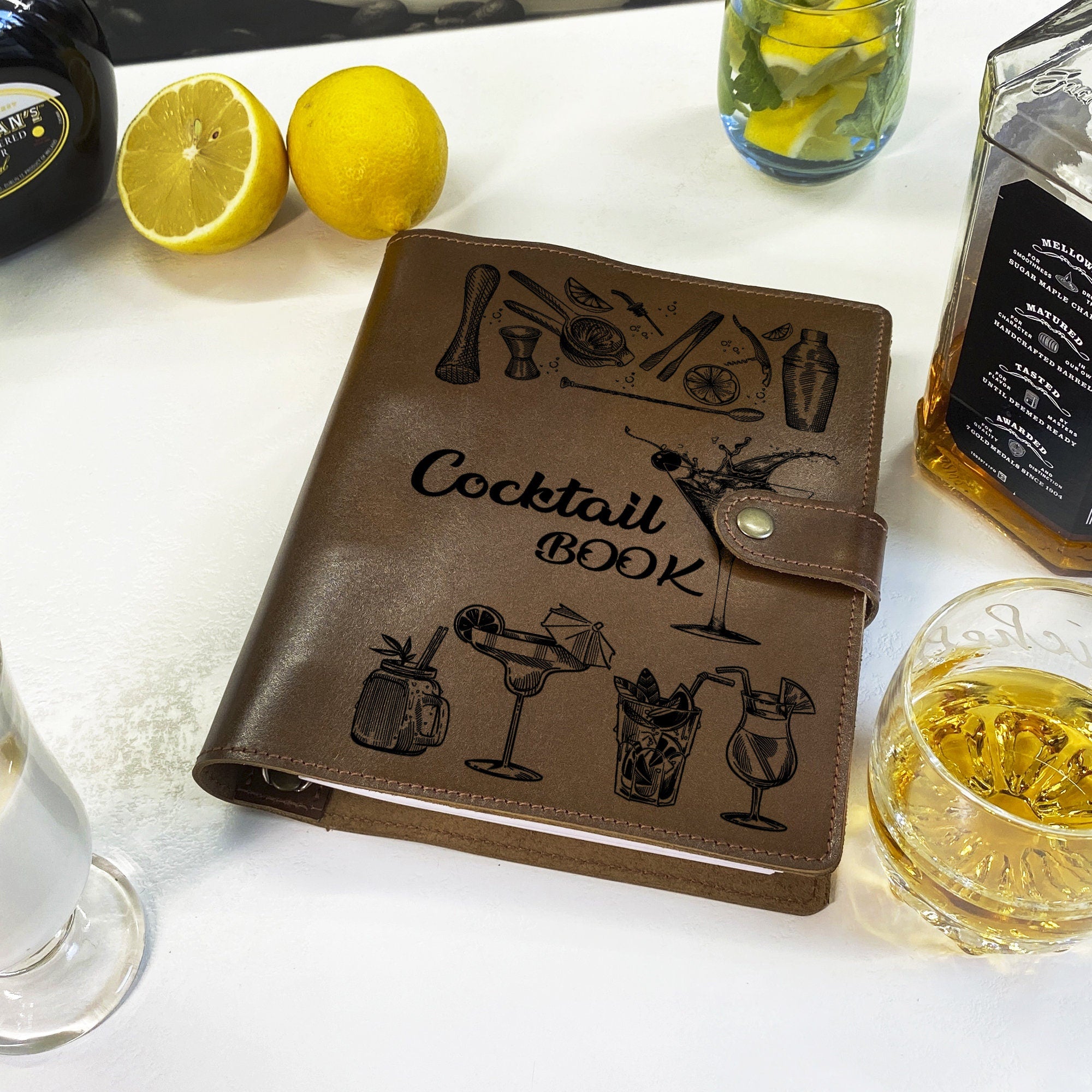 Cocktail Book Leather