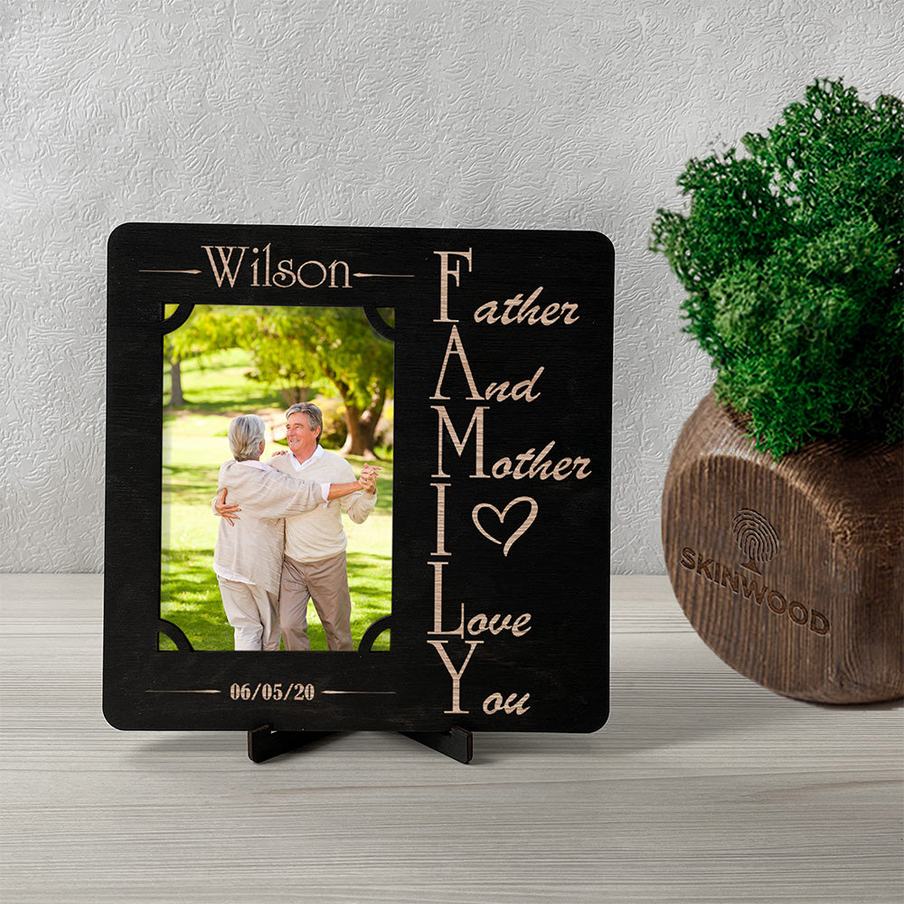 Wood Frame Best Family engraved photo №3