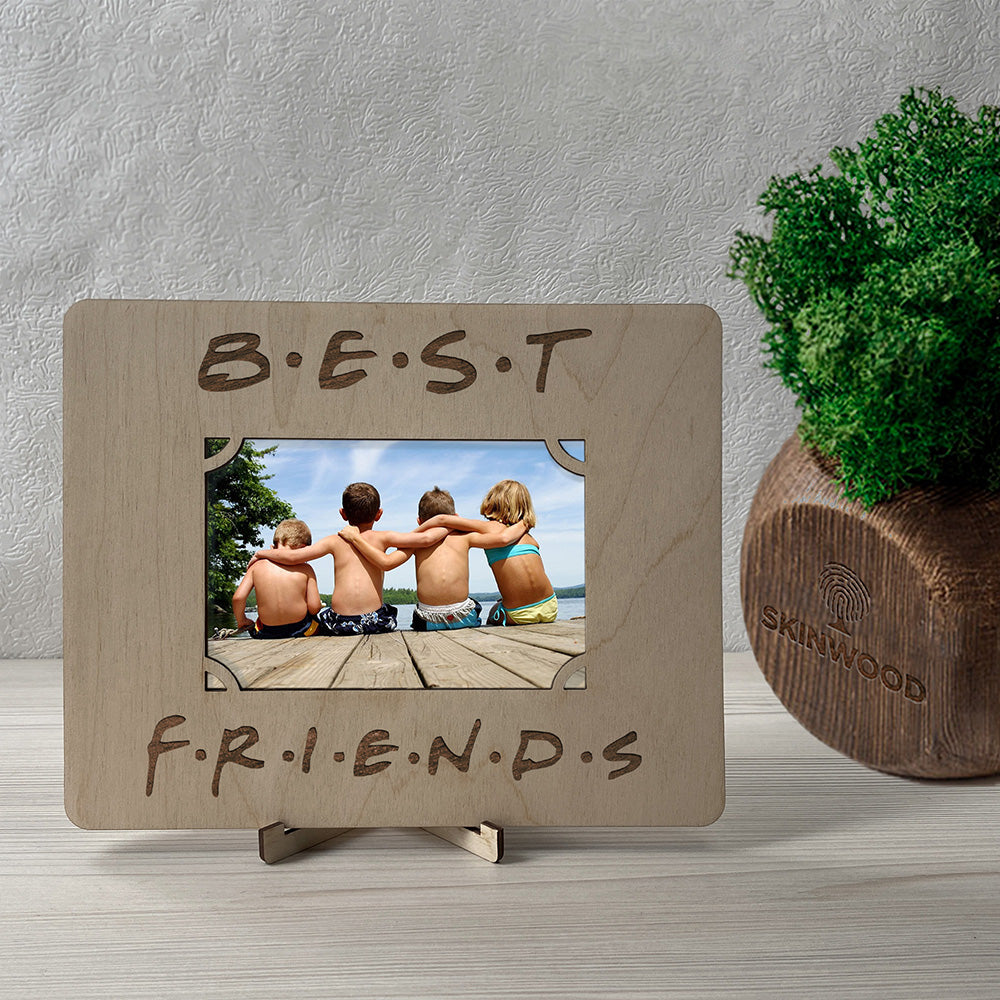 Wood Frame Friends engraved