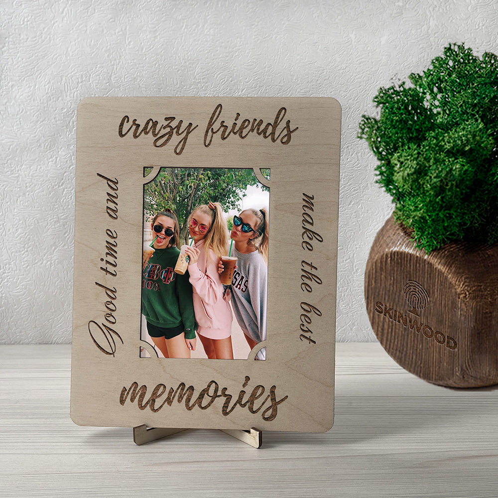 Wood Frame Best Friends engraved photo №2