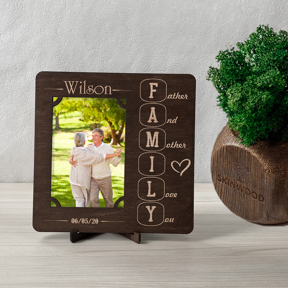 Wood Frame Best Family engraved photo №2