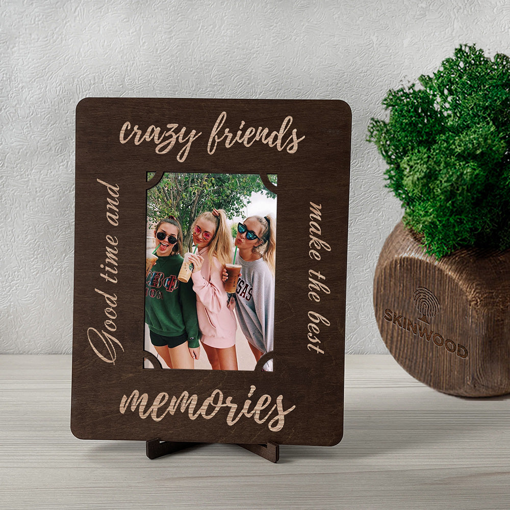 Wood Frame Best Friends engraved photo №3
