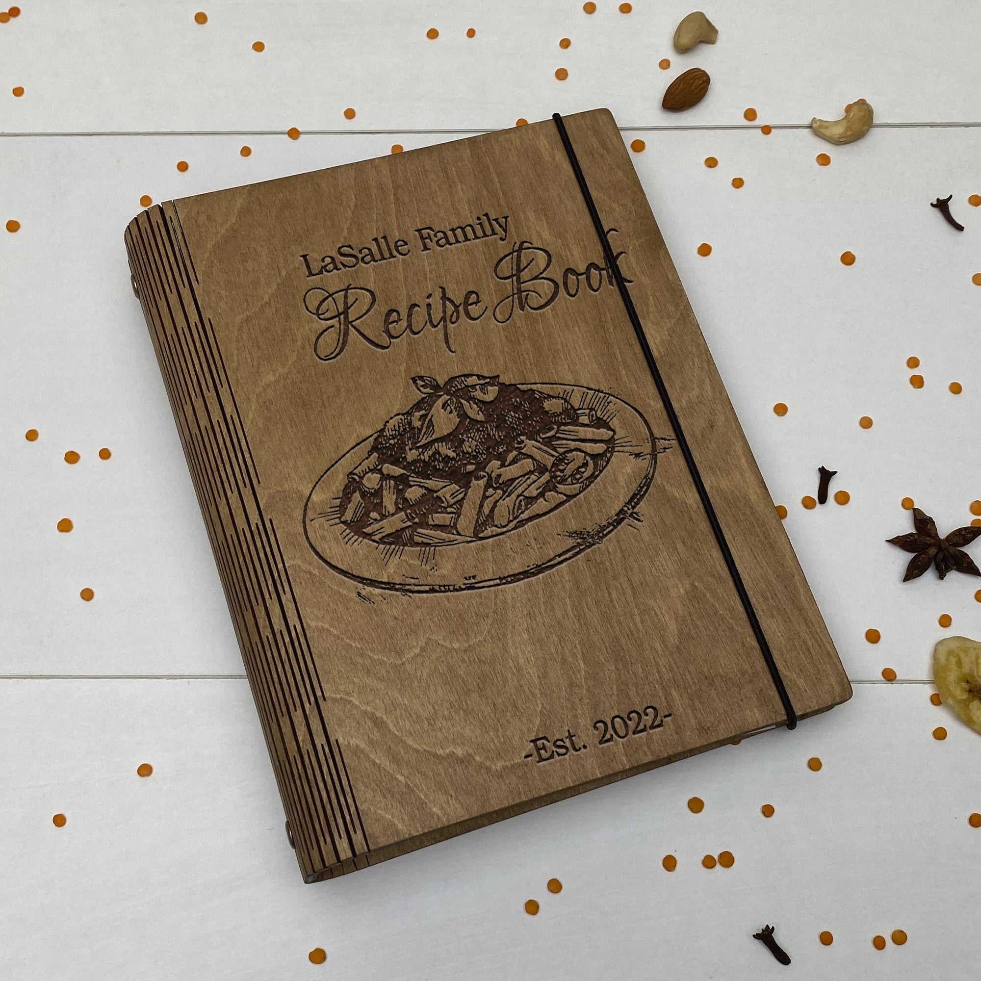 Personalized Recipe Book Free custom engraving