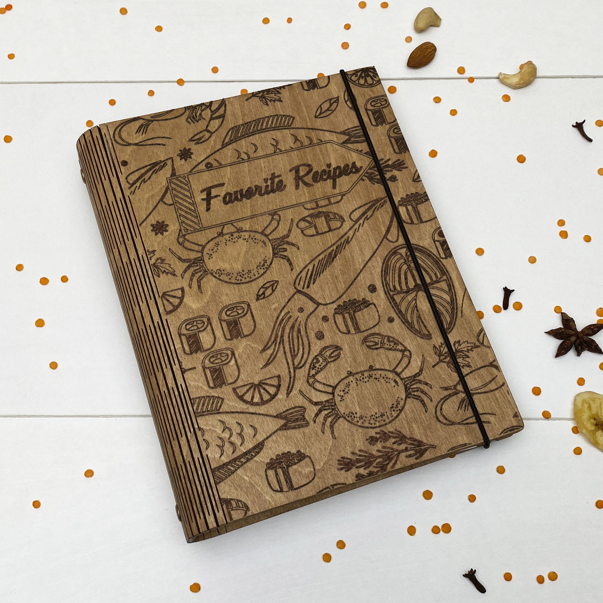 Personalized Recipe Book Free custom engraving – skinwoodukraine