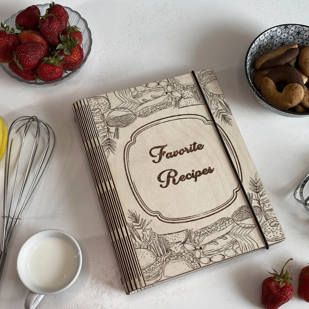 Wooden Favorite Recipes Book Free custom engraving photo №6