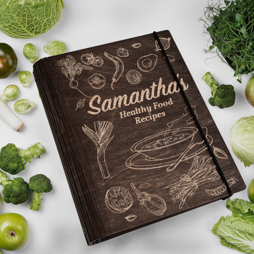 Healthy Food Recipes Book Free custom engraving photo