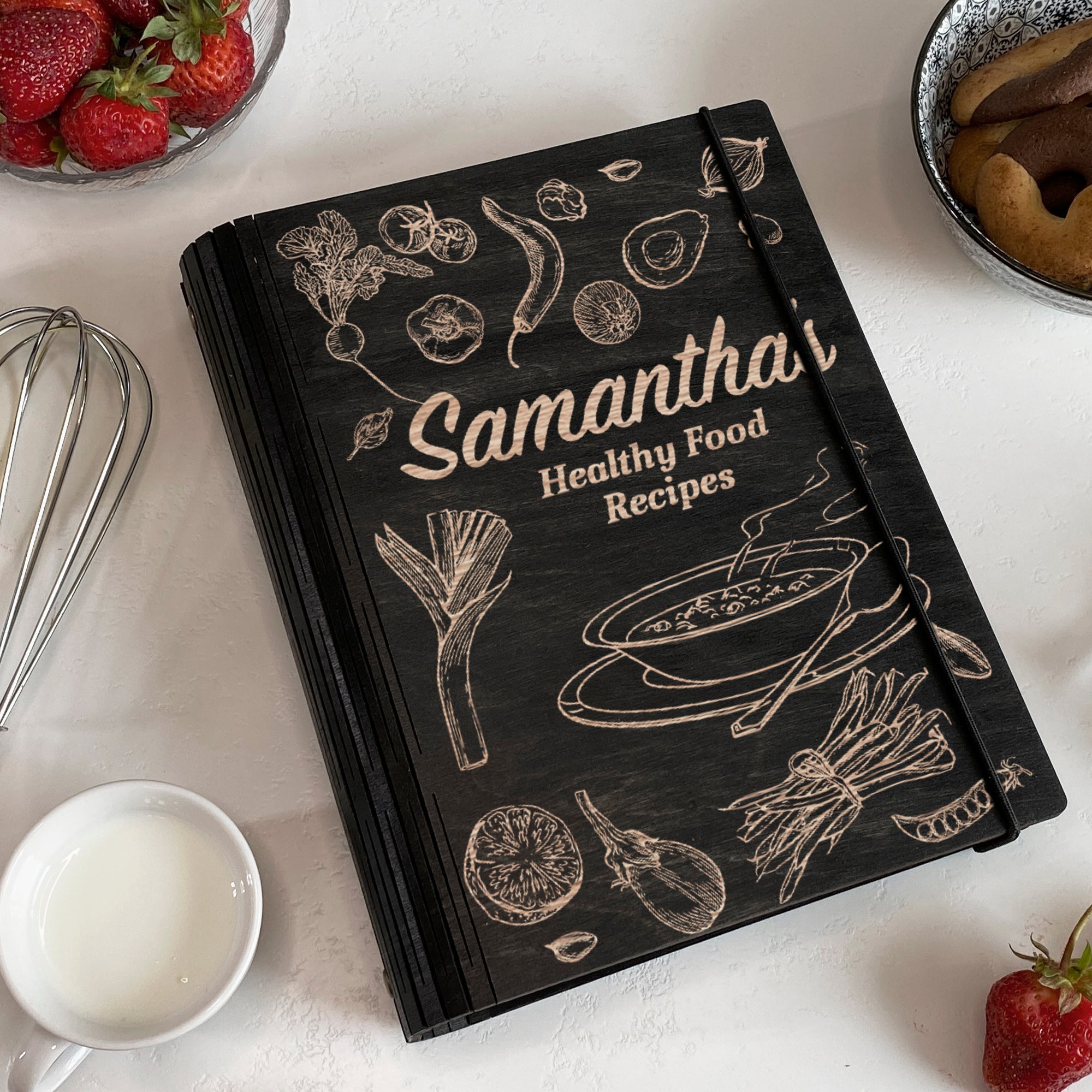 Healthy Food Recipes Book Free custom engraving