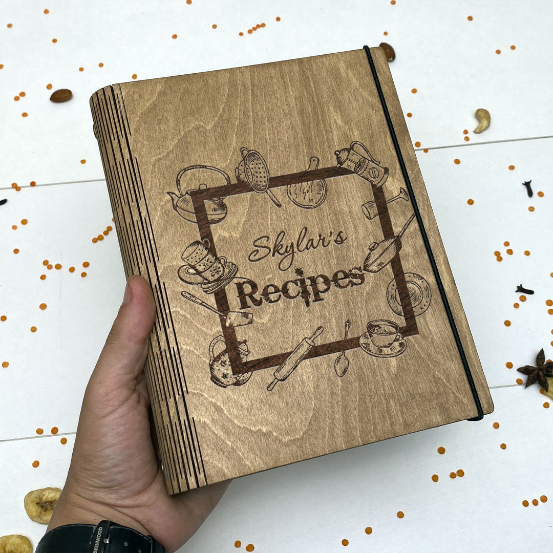 Personalized Wooden Recipe Book Free custom engraving photo №6