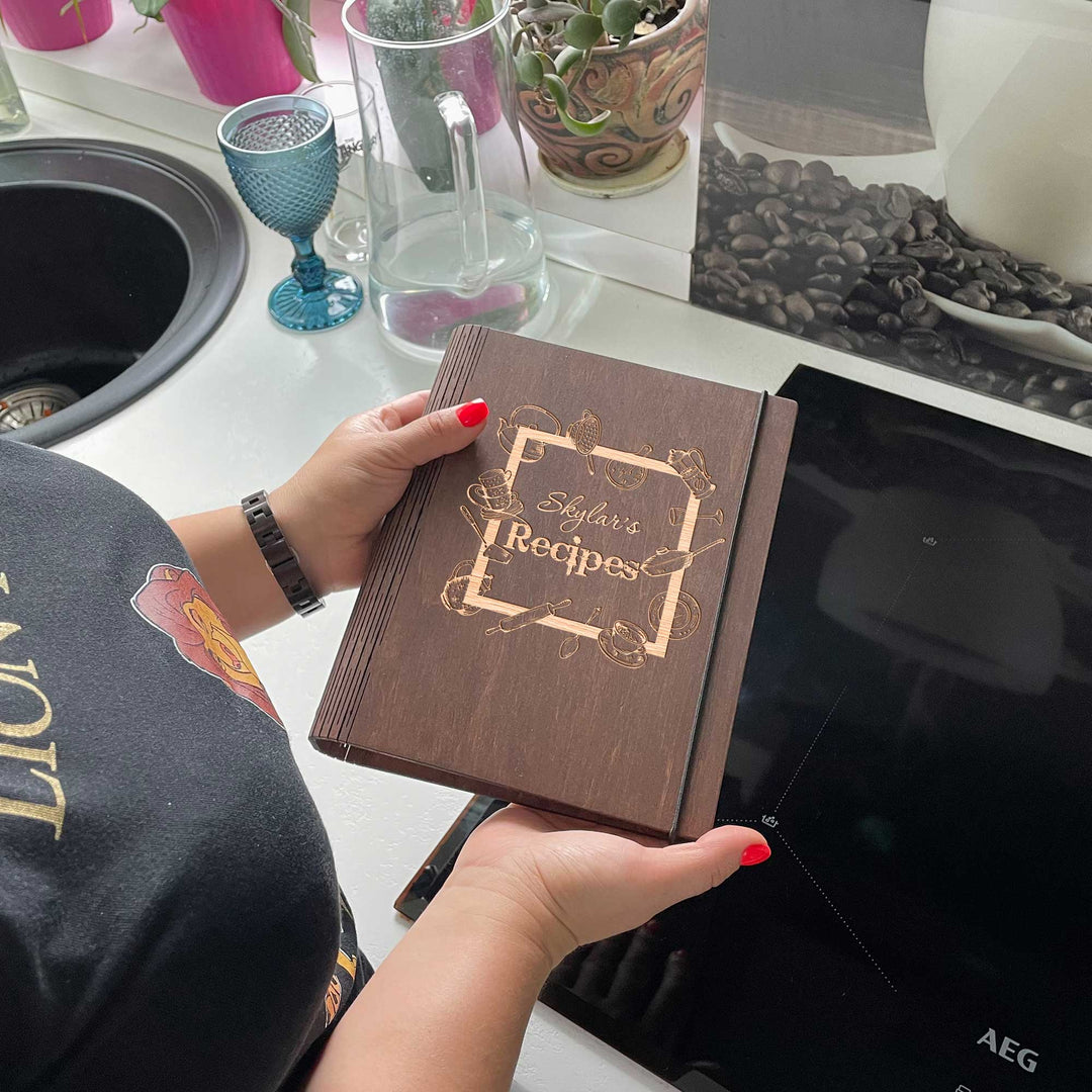 Personalized Wooden Recipe Book Free custom engraving photo №2