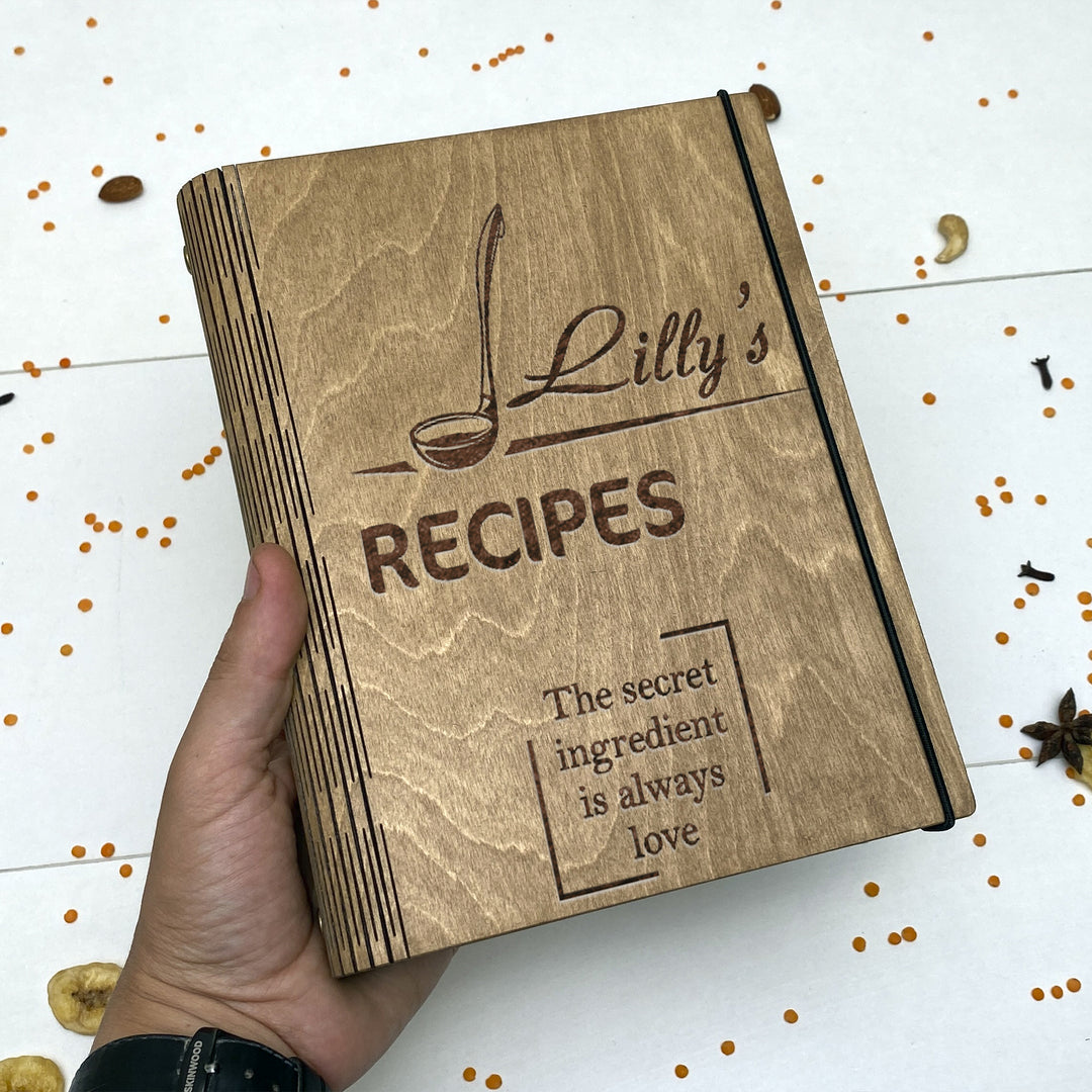 Wooden Recipe Book Free custom engraving photo №7