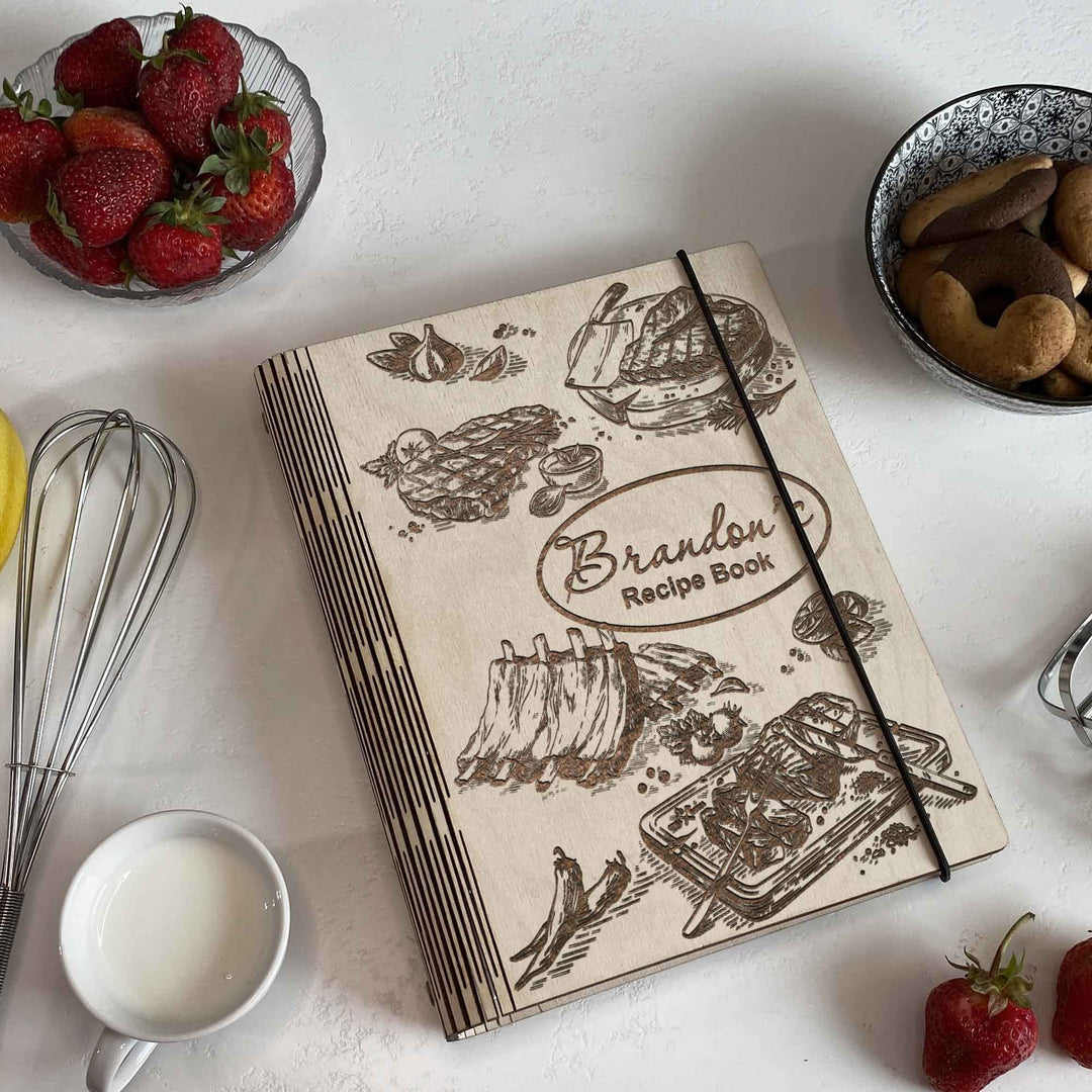 Wooden Recipe Book Barbecue Free custom engraving photo №4